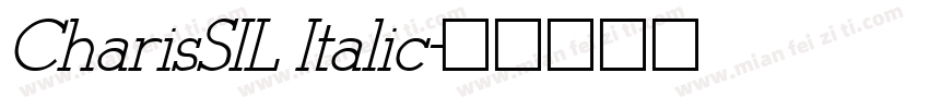 CharisSIL Italic字体转换